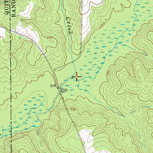 Topographic Map of Deer Creek, GA