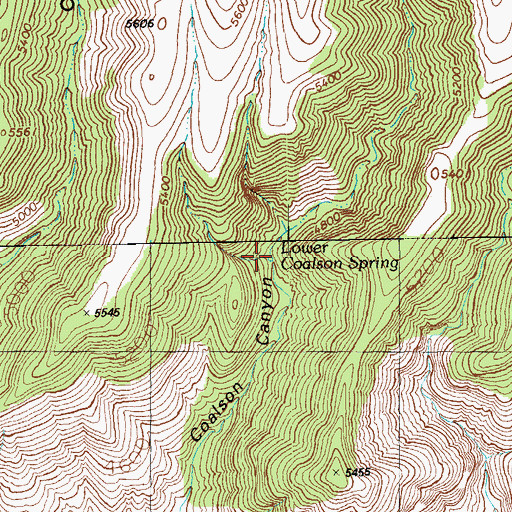 Topographic Map of Lower Coalson Spring, AZ