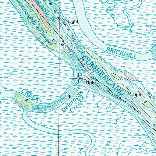 Topographic Map of Delaroche Creek, GA