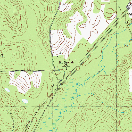 Topographic Map of Dell School, GA