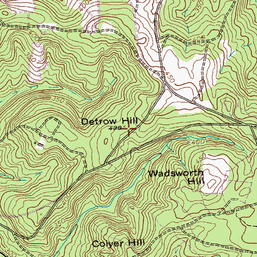 Topographic Map of Detrow Hill, GA
