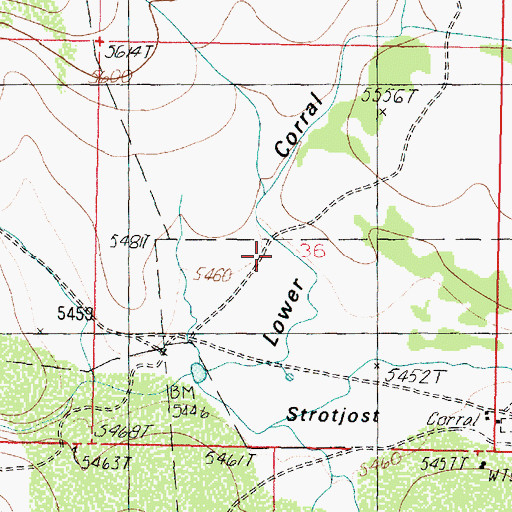 Topographic Map of Lower Corral Draw, AZ