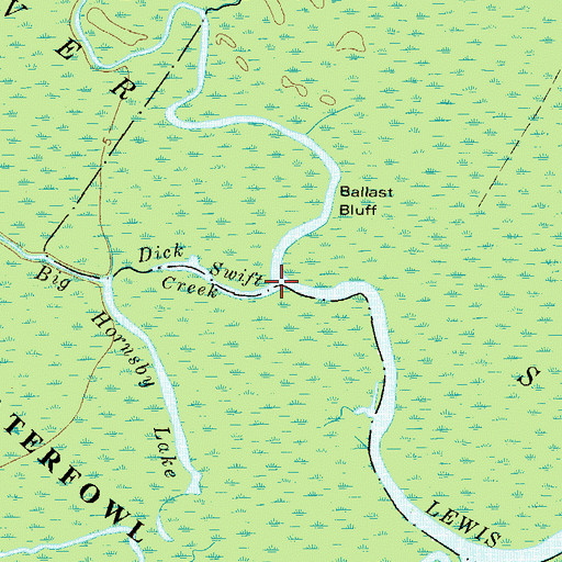 Topographic Map of Dick Swift Creek, GA