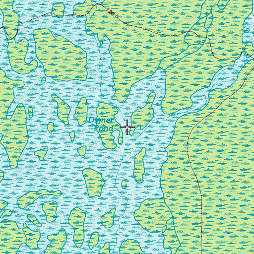 Topographic Map of Dinner Pond, GA