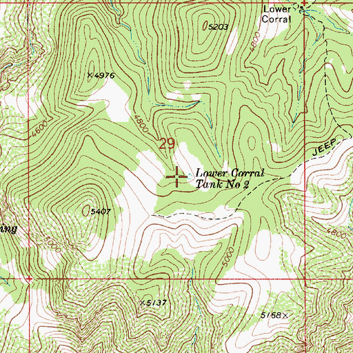 Topographic Map of Lower Corral Tank Number Two, AZ