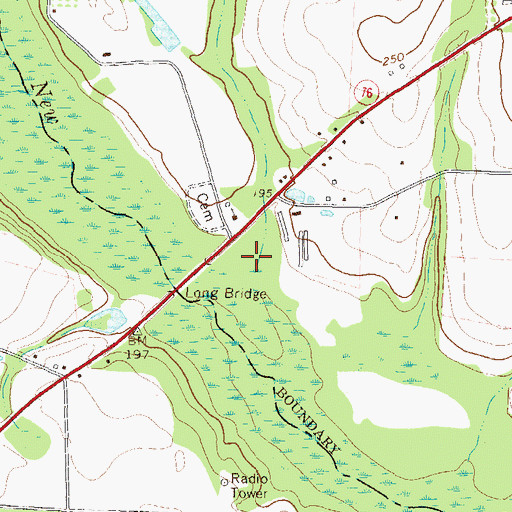 Topographic Map of District Branch, GA
