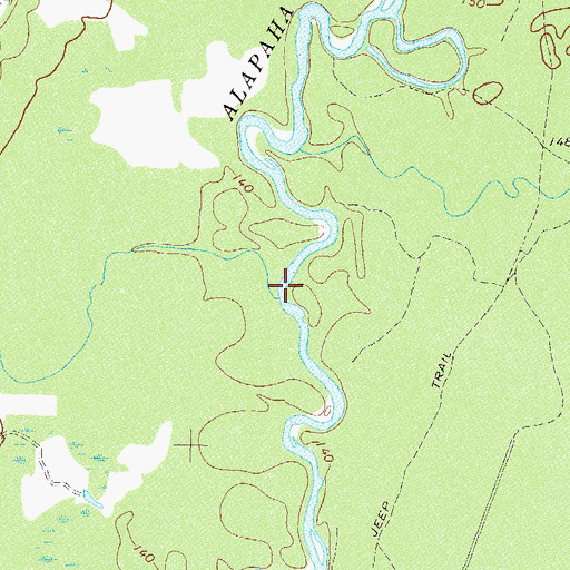 Topographic Map of Dixon Mill Creek, GA