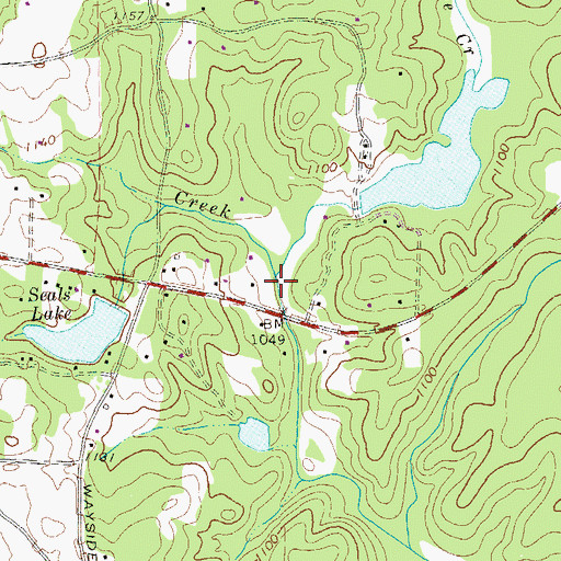 Topographic Map of Dixon Mill Creek, GA