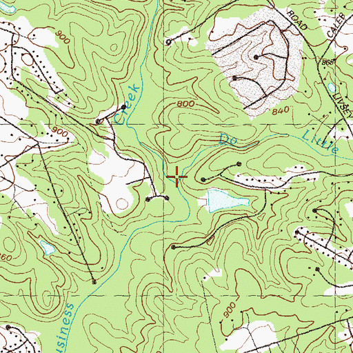 Topographic Map of Do Little Creek, GA