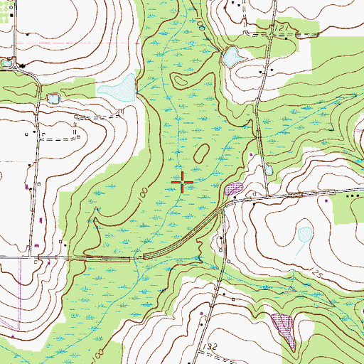 Topographic Map of Dobson Mill Branch, GA