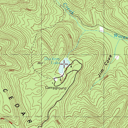 Topographic Map of Dockery Lake, GA