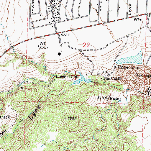 Topographic Map of Lower Dam, AZ
