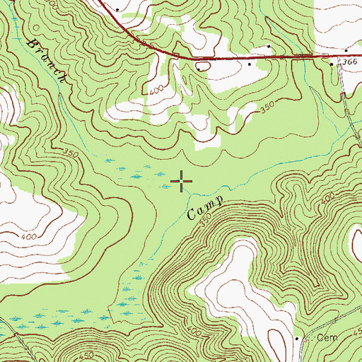 Topographic Map of Dominey Branch, GA