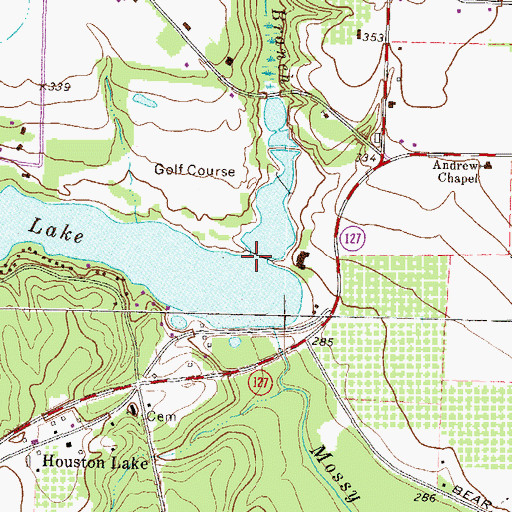 Topographic Map of Donelson Branch, GA