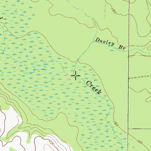 Topographic Map of Dooley Branch, GA
