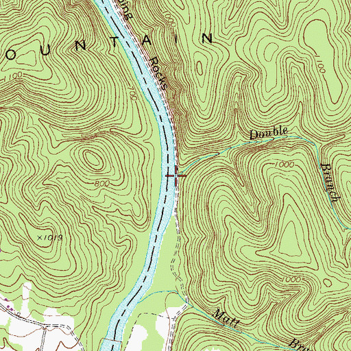Topographic Map of Double Branch, GA