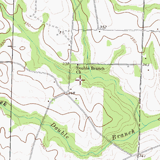 Topographic Map of Double Branch Church, GA