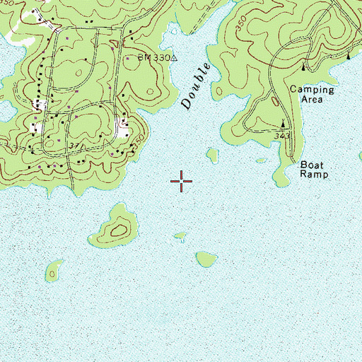 Topographic Map of Double Branches, GA
