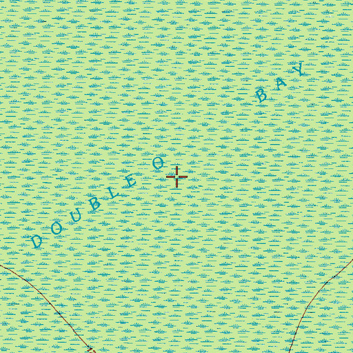 Topographic Map of Double O Bay, GA