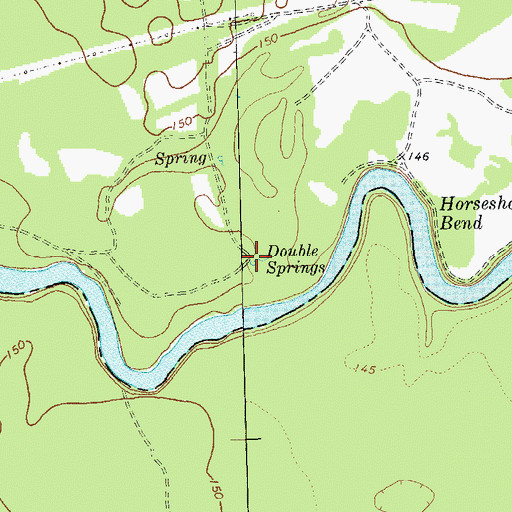 Topographic Map of Double Springs, GA