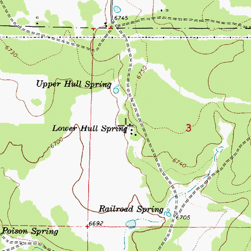 Topographic Map of Lower Hull Spring, AZ
