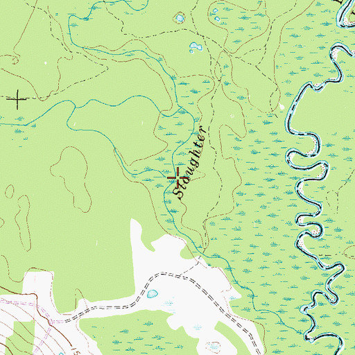 Topographic Map of Downing Creek, GA