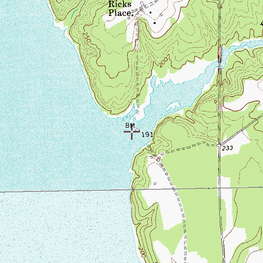 Topographic Map of Drag Nasty Creek, GA