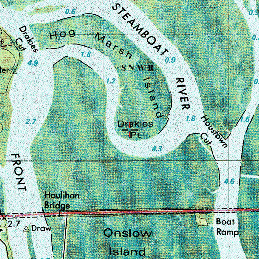 Topographic Map of Drakies Point, GA