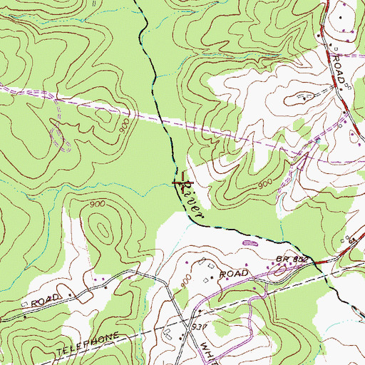 Topographic Map of Drowning Creek, GA