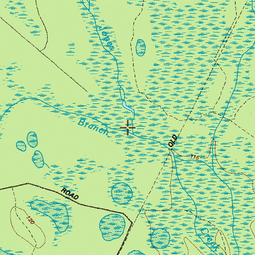Topographic Map of Dry Branch, GA