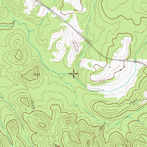 Topographic Map of Dry Branch, GA