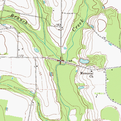 Topographic Map of Dry Branch, GA