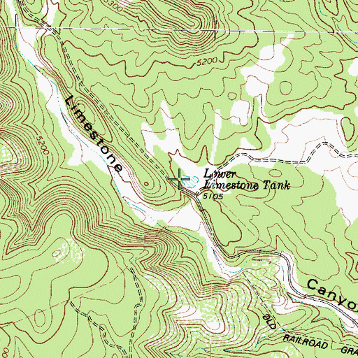Topographic Map of Lower Limestone Tank, AZ