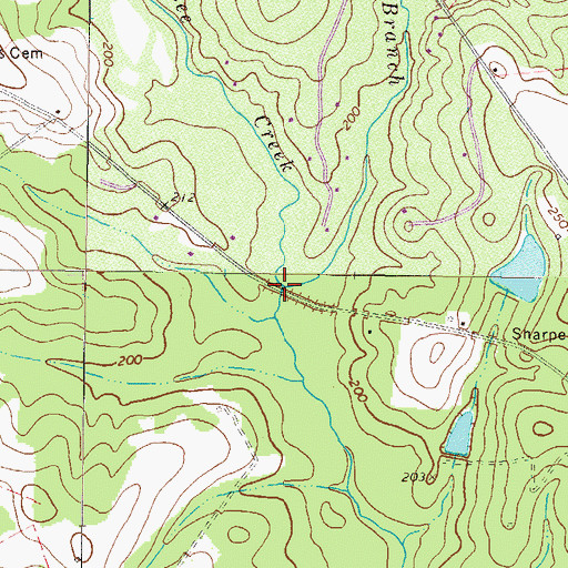 Topographic Map of Dry Branch, GA