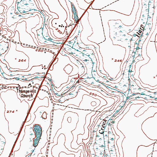 Topographic Map of Dry Branch, GA