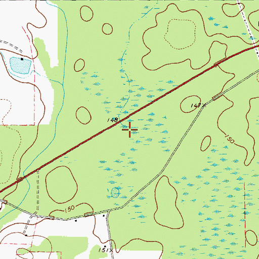 Topographic Map of Dry Creek, GA
