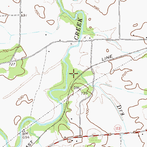 Topographic Map of Floyd Creek, GA