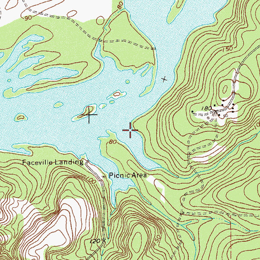 Topographic Map of Dry Creek, GA