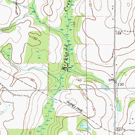 Topographic Map of Dry Creek, GA