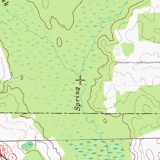 Topographic Map of Dry Creek, GA
