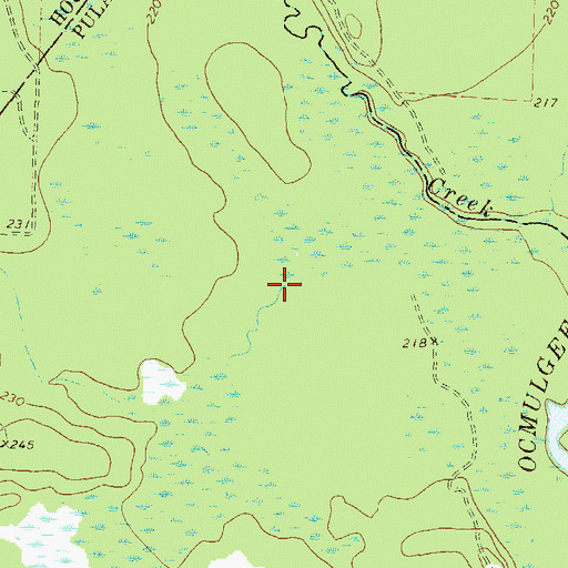 Topographic Map of Dry Creek, GA