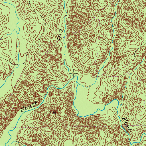 Topographic Map of Dry Creek, GA
