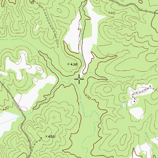 Topographic Map of Dry Fork, GA