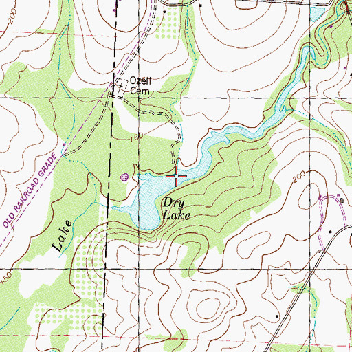 Topographic Map of Dry Lake, GA