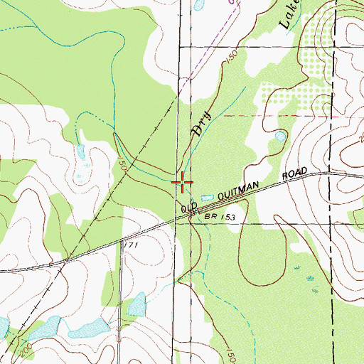 Topographic Map of Dry Lake Creek, GA