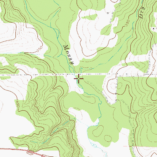 Topographic Map of Dry Run Creek, GA