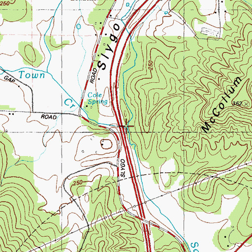 Topographic Map of Dry Wash Branch, GA