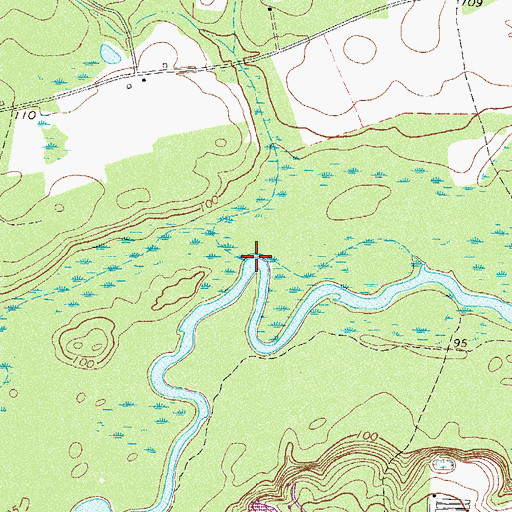 Topographic Map of Dryden Creek, GA
