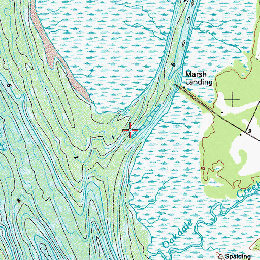 Topographic Map of Duplin River, GA