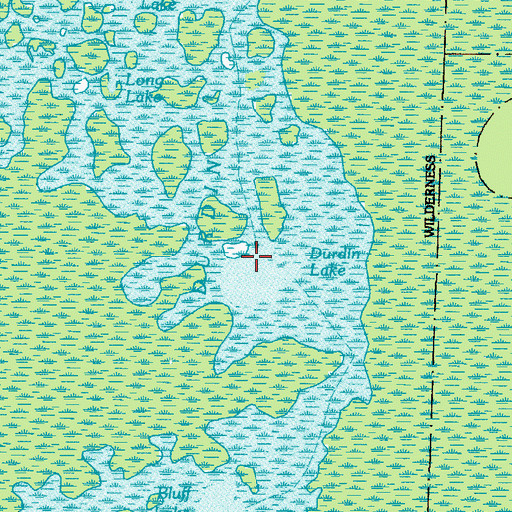 Topographic Map of Durdin Lake, GA